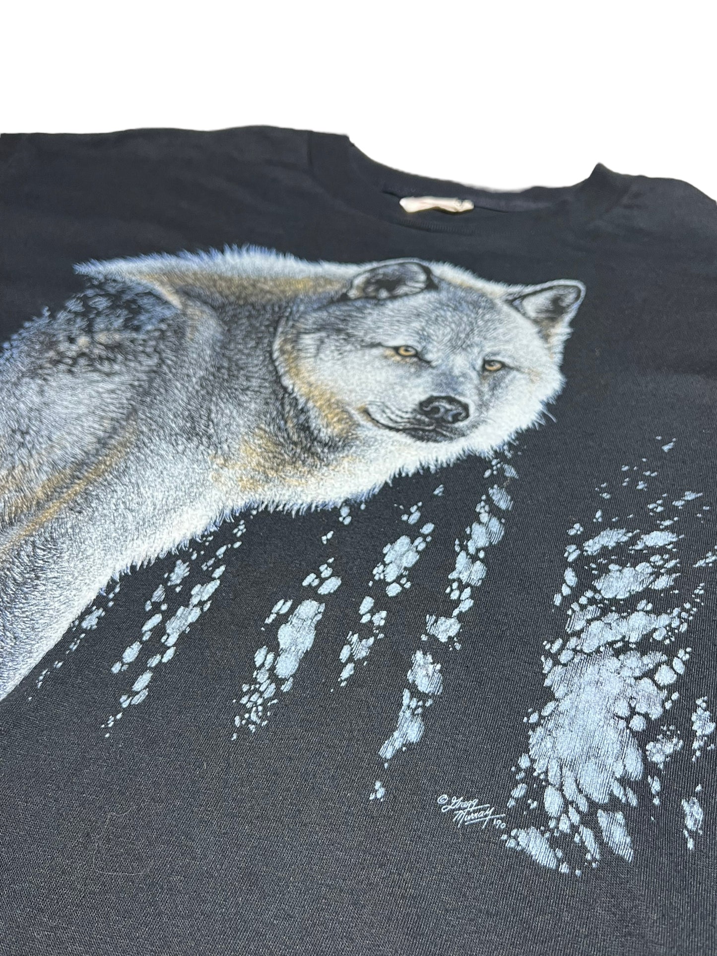 Vintage 1990 Wolf Graphic tee XL